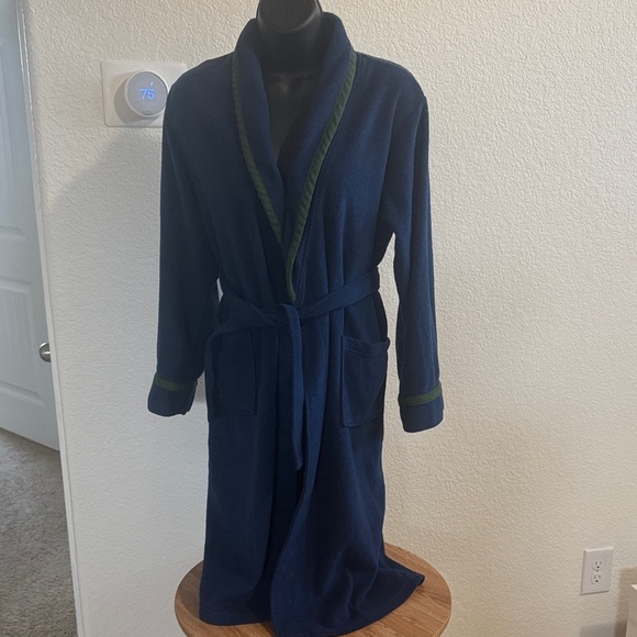 “Faded Glory Men’s Navy Blue Fleece Robe Sleepwear Size L - Picture 1 of 6